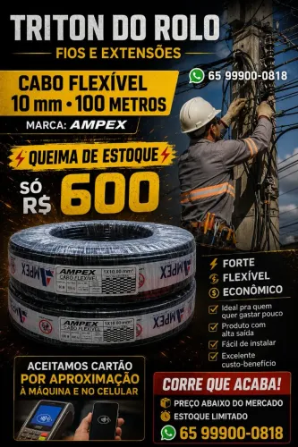 Fio 10 mm Flexível 100 Metros