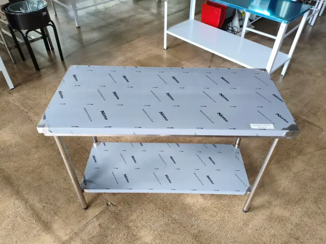 Mesa Inox 130x60cm Paneleiro Liso - Danillus