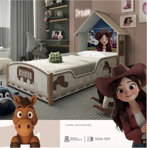 Cama de Solteiro Boiadeira Nova 