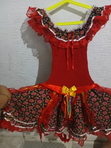 Vestido de festa junina 8/10anos