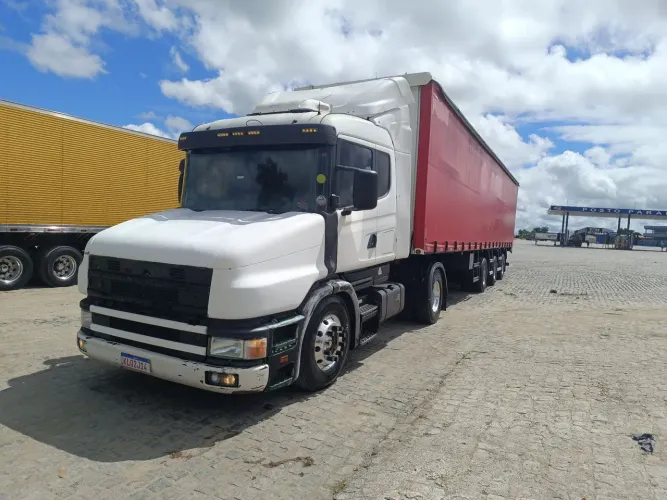 Scania 124 99 e carreta sider Wanderléia randon 2012