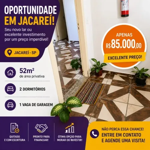 Apartamento 02 dorm à Venda em Jacareí