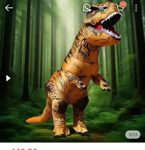 Fantasia de Dinossauro infantil