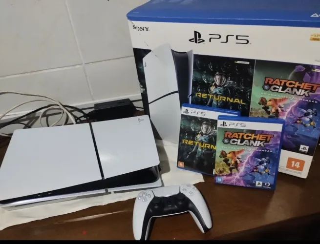 Ps5 Slim 1 Ano De Comprado Impecável