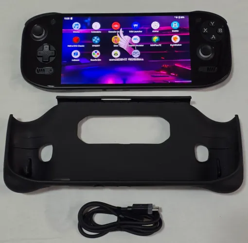 Ayn Odin 2 Portal 8gb ram 128gb + 64gb microsd + Grip lotado jogos só pegar e jogar