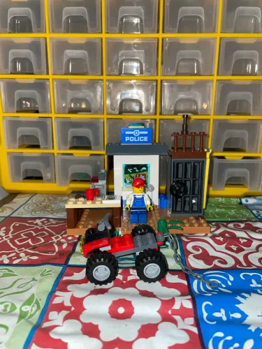 Lego delegacia de polícia + carrinho 
