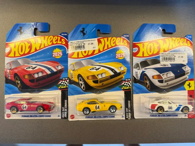 Kit Hotwheels 3 Ferraris 365 GTB4