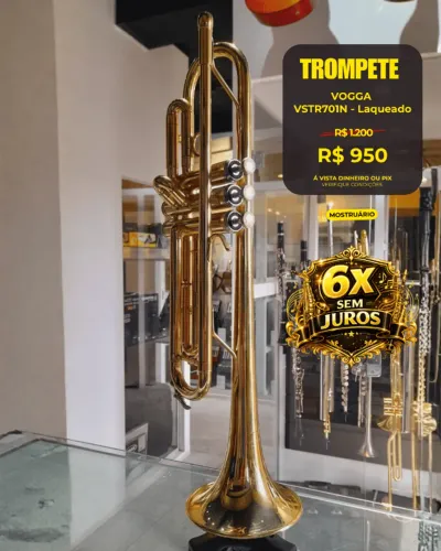Trompete Vogga VSTR701N Laqueado - Mostruário