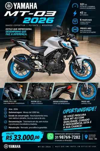 Yamaha MT03 impecável
