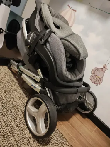 Carrinho Travel System Sky Trio Cinza De 0 A 15 Kg - Infantil