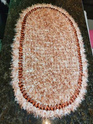 Tapete Artesanal Felpudo Marron/Bege 80cmx50cm