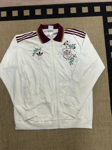 Jaqueta Espanha Adidas Original Com Bordado Floral