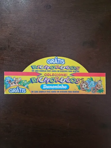 Antiga rótulo embalagem Danoninho Bichorucos anos 90