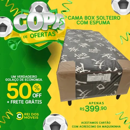 Cama Box solteiro com espuma 
