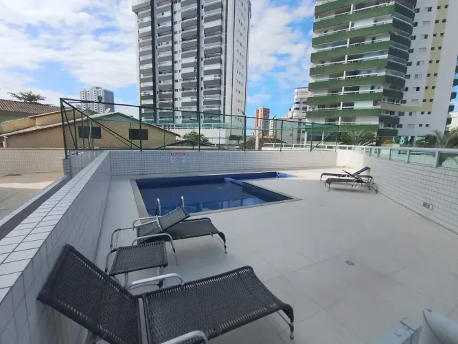 Guilhermina Apartamento para aluguel possui 60 m2 com 2 quartos 1 suíte - Praia Grande - S