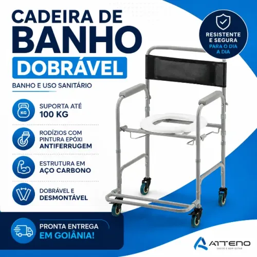 Cadeira de Banho Higiênica Dobrável