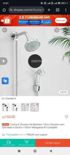 Ducha E Chuveiro De Banheiro 10cm Chuveiro com Desviador e Ducha +150cm Mangueira Prateado