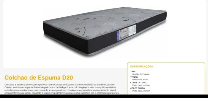 Colchão D 20 Cassl