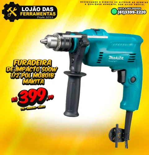 Furadeira de Impacto 500w 1/2 Pol M0801b Makita
