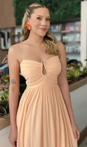 Vestido Pêssego Aluguel