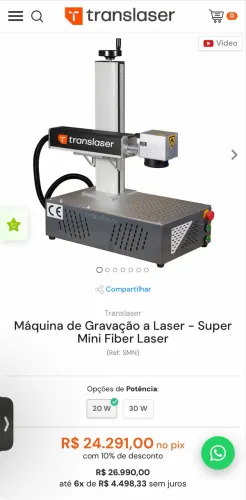 MÁQUINA DE GRAVAÇÃO A LASER