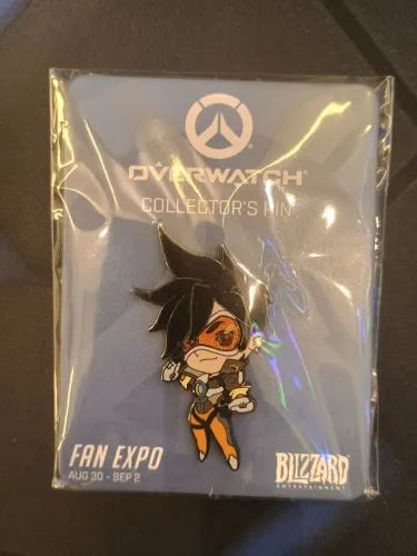 pin oficial overwatch tracer fan expo blizzard lacrado colecionável
