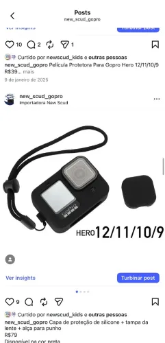 Capa de proteção de silicone Gopro 9/10/11/12