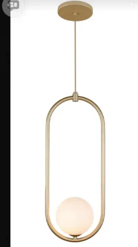 Luminária Pendente dourada