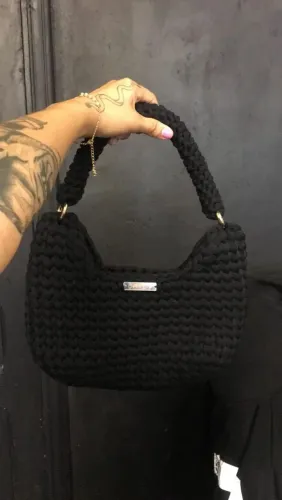 Bolsa de Crochê Preta