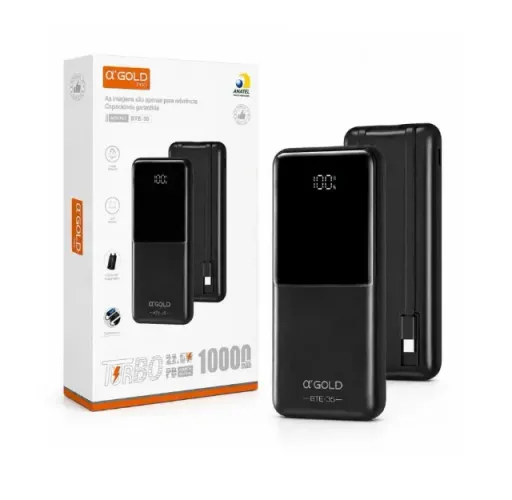 Carregador Portátil 10.000mah PD 22.5W A'Gold