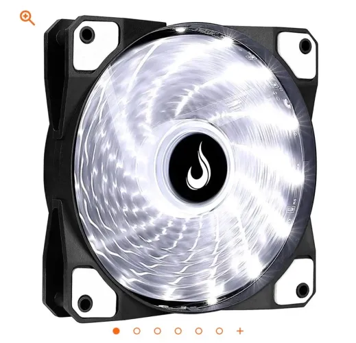 Ventoinha Rise Mode Wind W1 - 120mm Led Branco, Preto