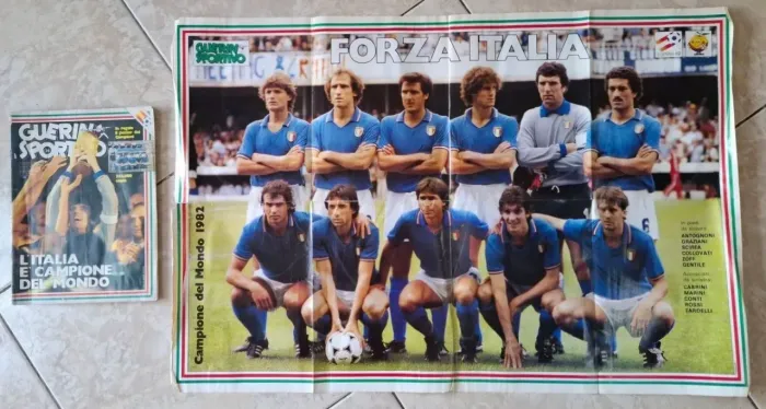 Revista Guerin Sportivo Final Copa 82 Brasil X Itália com Pôster <br>X ltália Pôster (Usado)