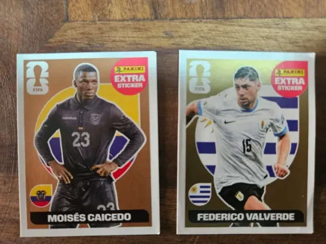 Extra Stickers Copa 2026 - Valverde Ouro e Caicedo Bronze