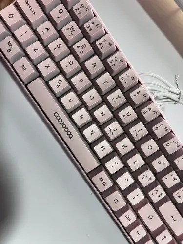 Teclado Gamer Rosa Novo