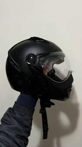 Capacete Peels Mirage Modular Preto Fosco com Óculos Interno