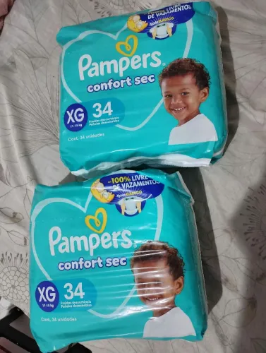64 Fraldas xg Pampers confort sec