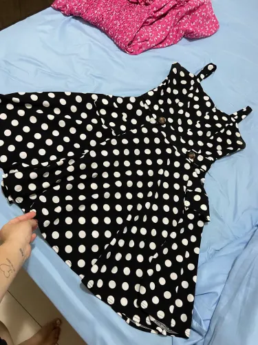 Vestido Godê de bolinhas