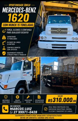 MB1620 com munck luna 15ton