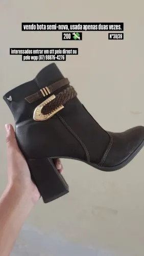 Bota semi-nova usada 2 vezes