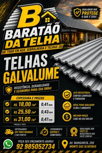 TELHA GALVALUME A Proteção que Sua Obra Merece!