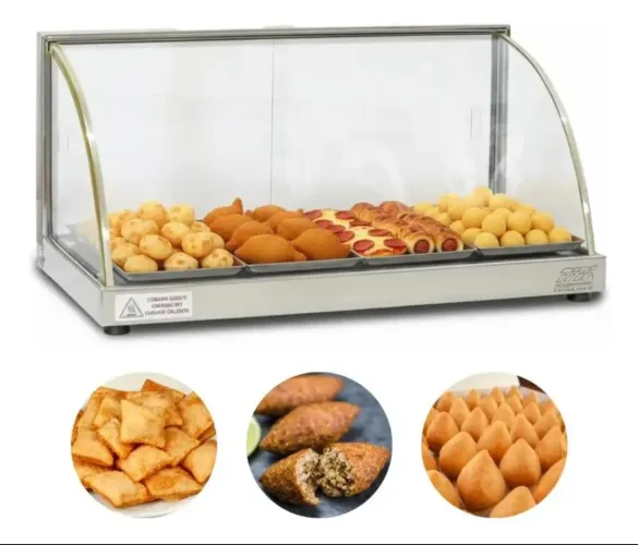 Vitrine de bancada com 4 bandejas 