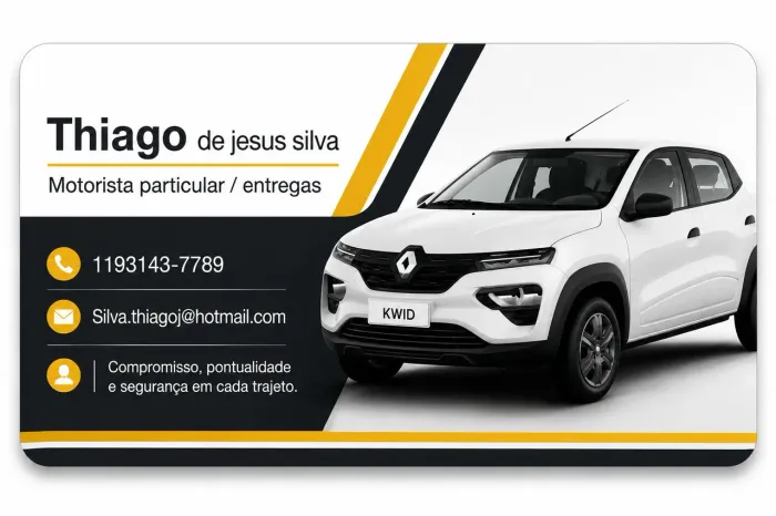 Motorista particular e entregas