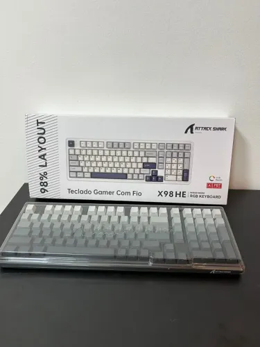 TECLADO MAGNETICO GAMER ATTACK SHARK X98 HE Rapid Trigger 8000Hz 0.01ms 98 Teclas Moonligh