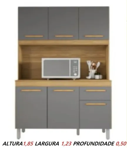 Armário kit 6 portas 1.26 amplo