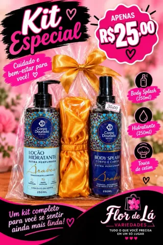 Kit de bory splash e  hidratante
