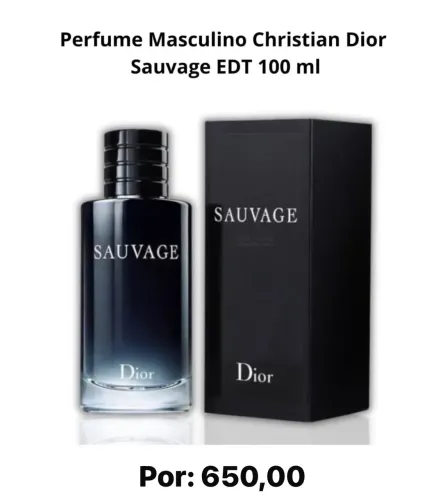 PERFUME MASCULINO SAUVAGE DIOR