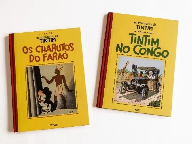 Lote de 2 Historias em Quadrinhos do Tin Tim de Hergé