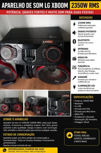 Som estereo com Bluetooth