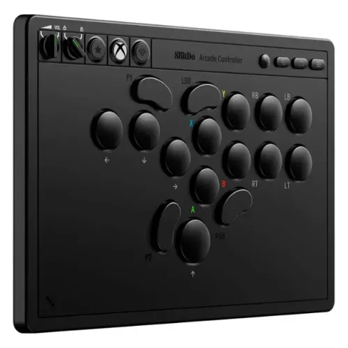 Controle 8BitDo Arcade 81JB01D Sem Fio para Xbox / Windows - Preto