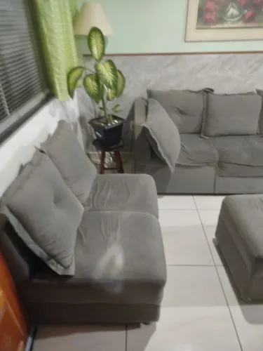 Sofá mais rack mais painel de tv 55pol
